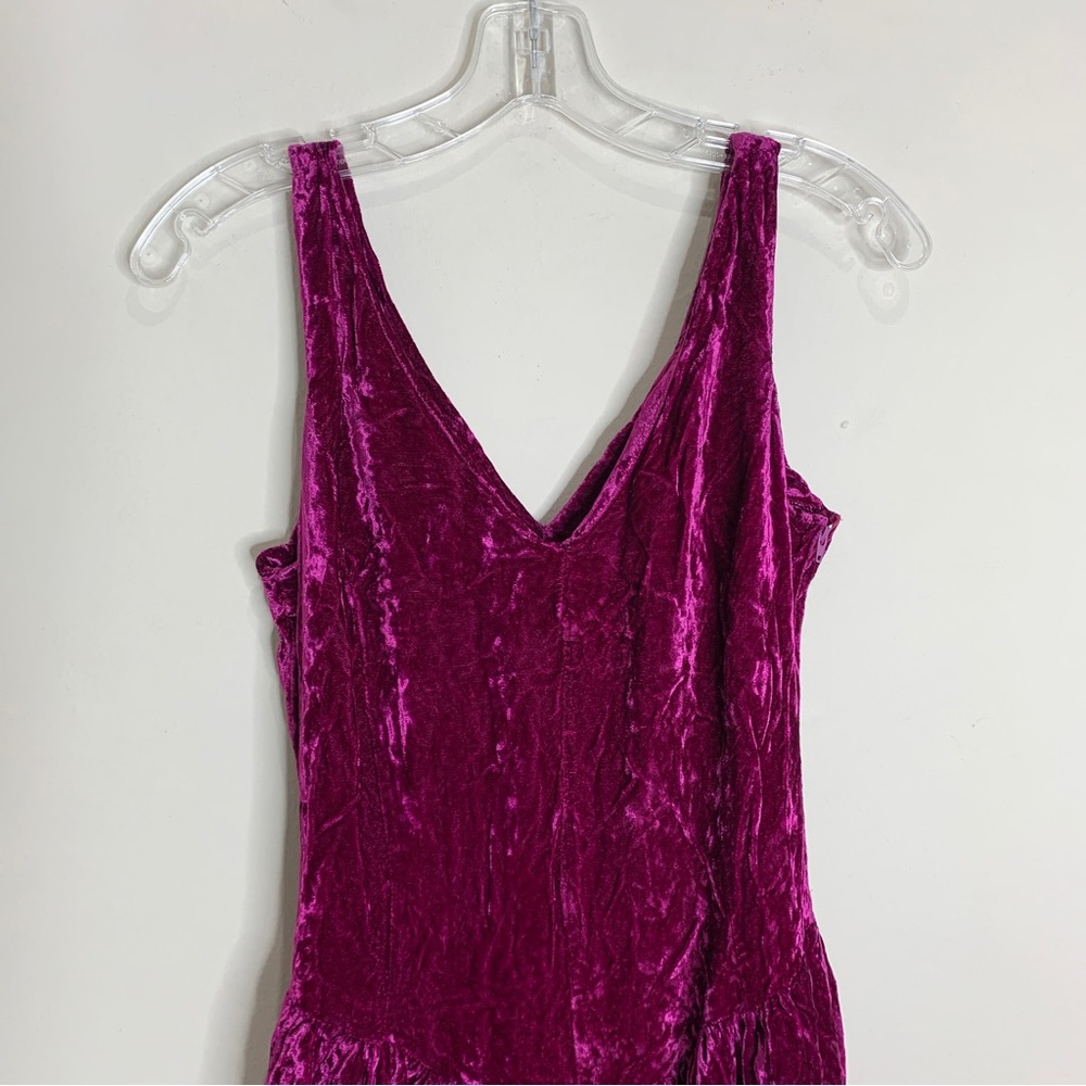 Vintage Betsey Johnson Punk Label Crushed Velvet Dress - Picture 2 of 9